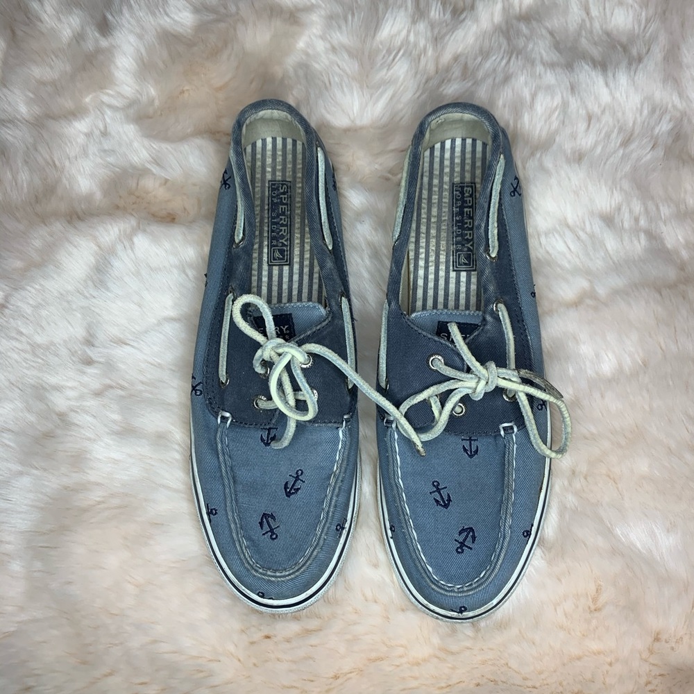 Sperry Top Sider Bahama Anchor Seersucker Suede